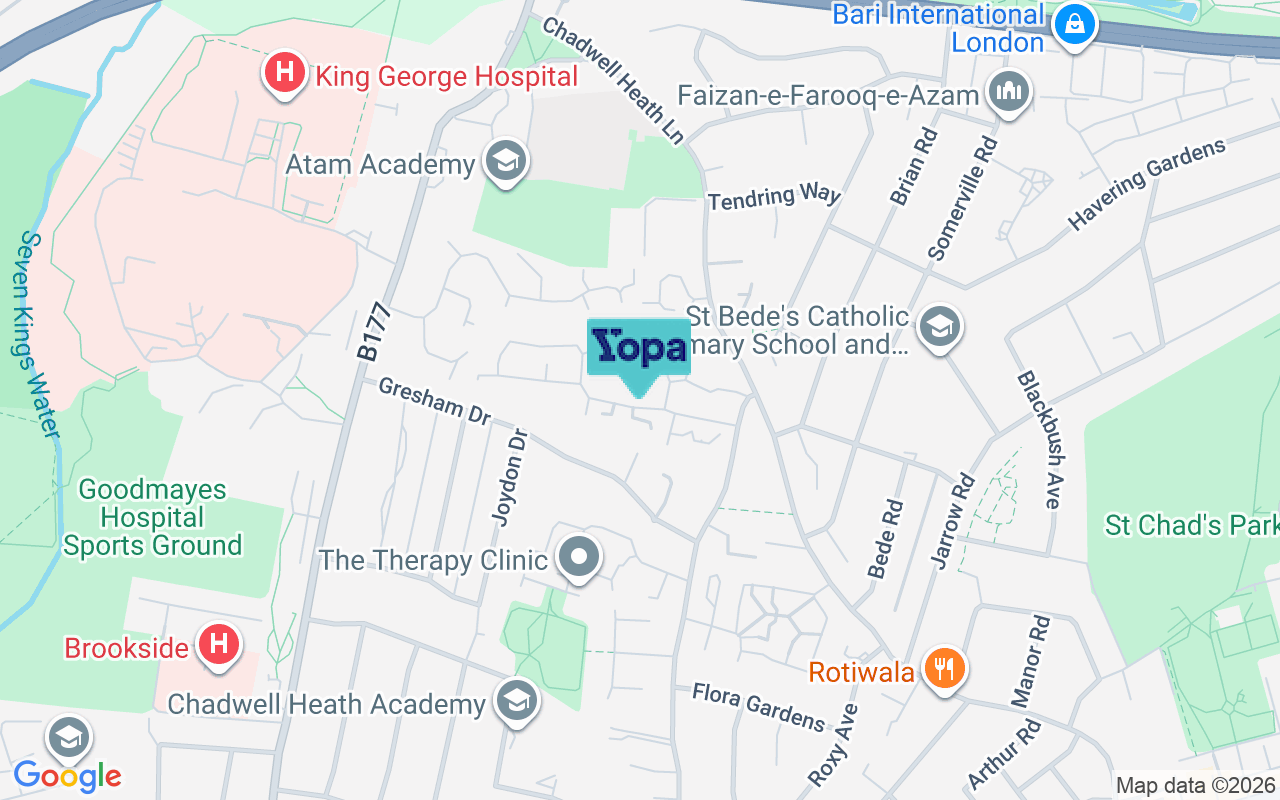 Map showing the location of RM6 4UR