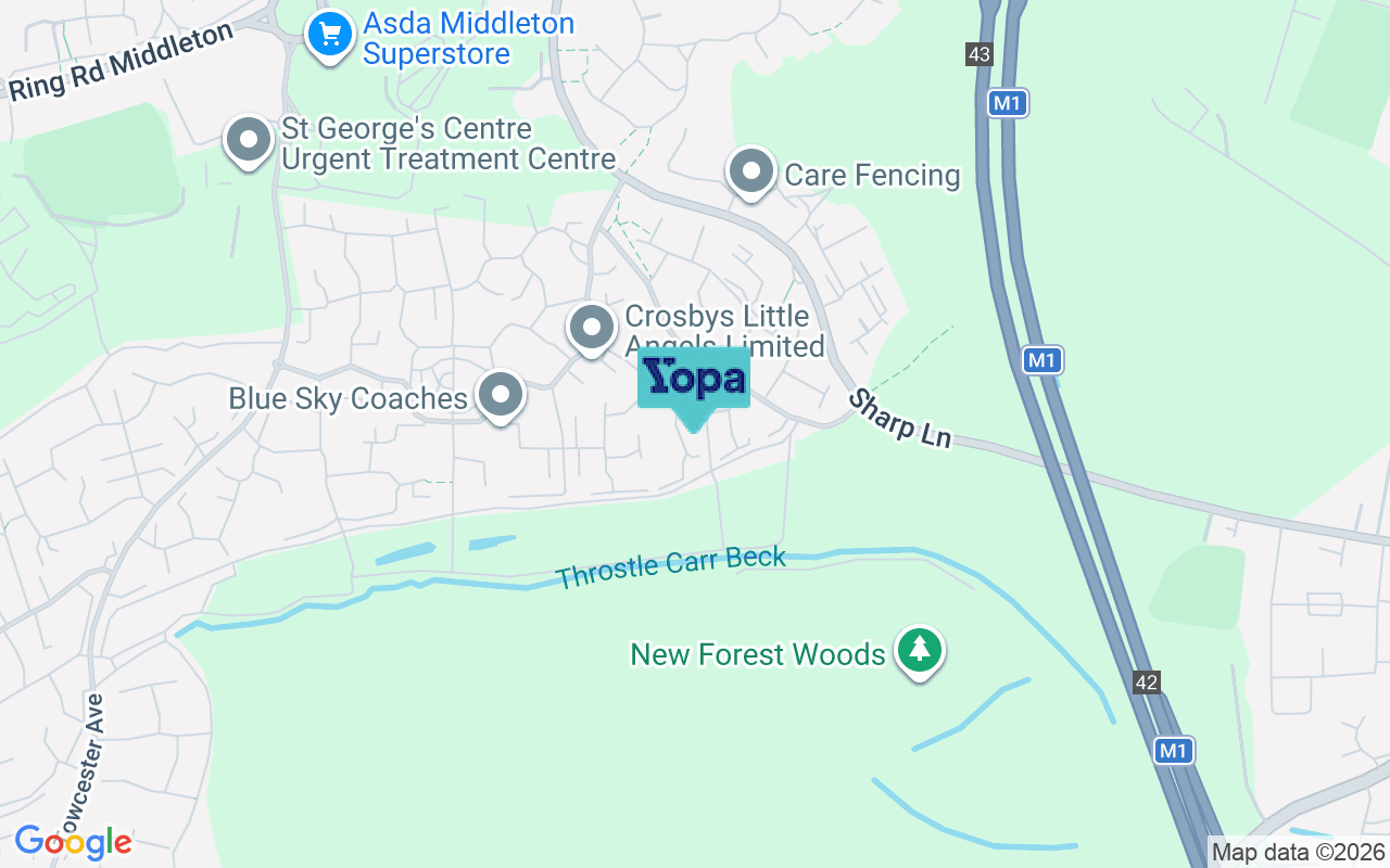 Map showing the location of LS10 4GW