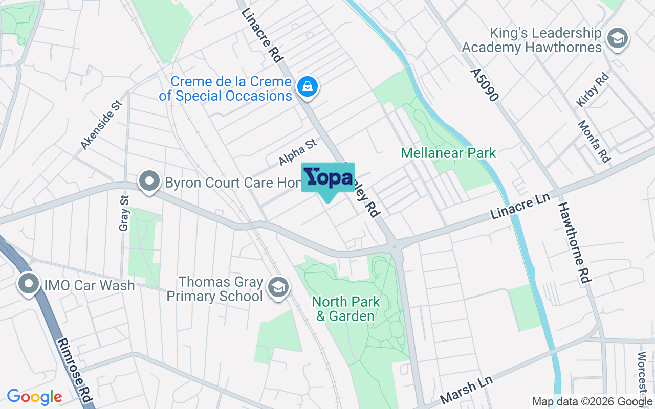 Map showing the location of L20 5DU