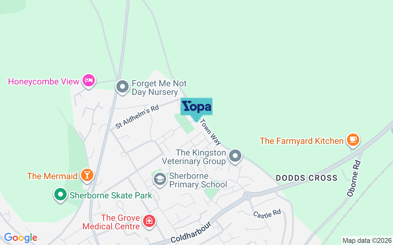 Map showing the location of DT9 4EA