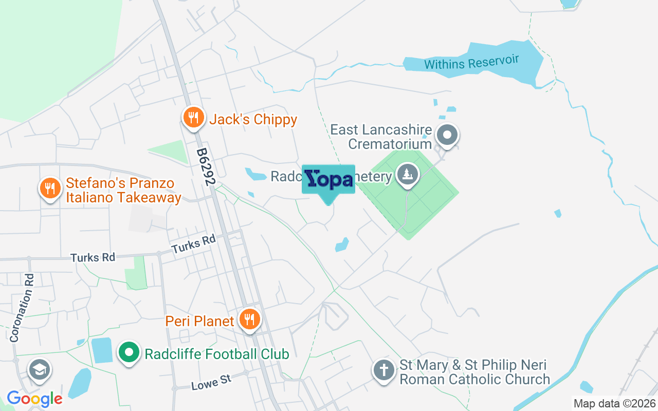Map showing the location of M26 4FQ