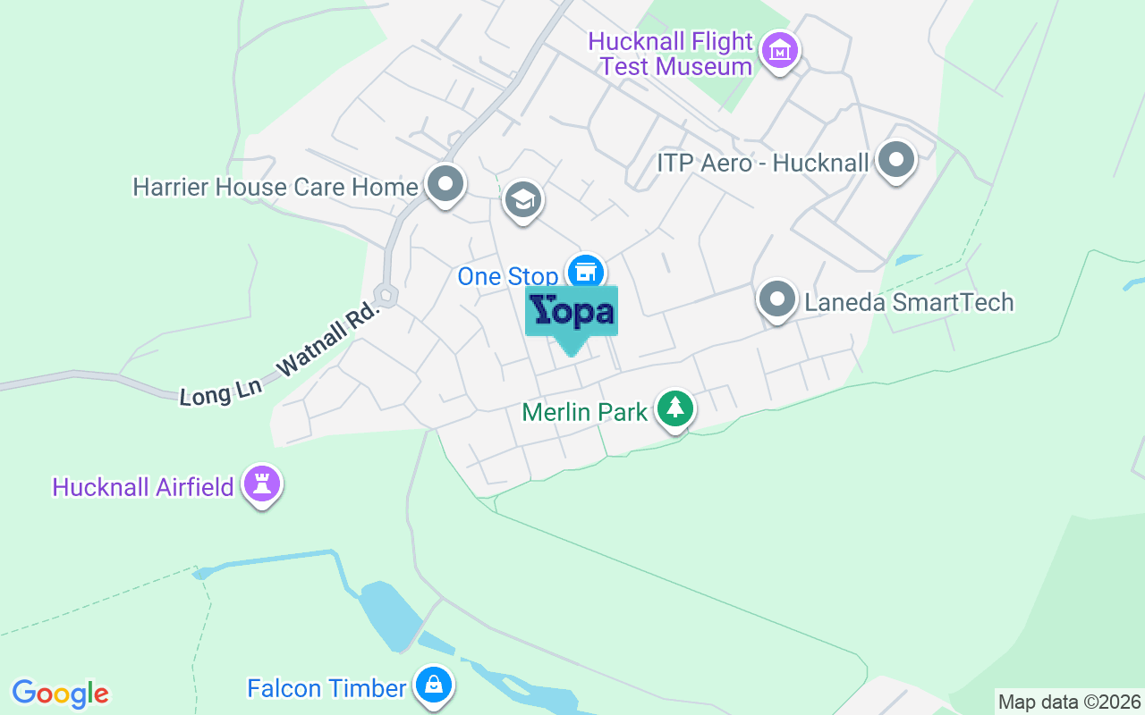Map showing the location of NG15 6XF