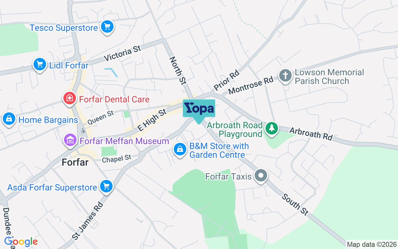 Map showing the location of DD8 2BX