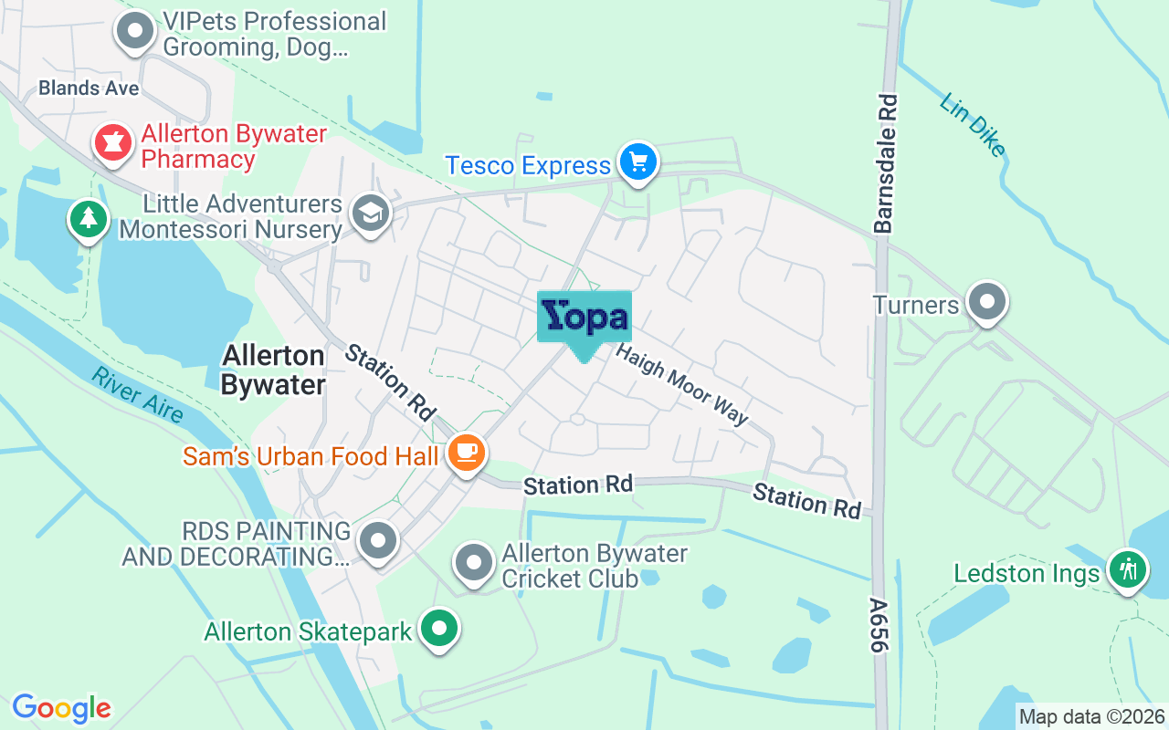 Map showing the location of WF10 2FB