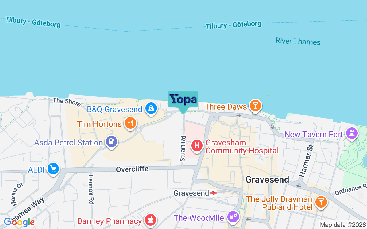 Map showing the location of DA11 0AH