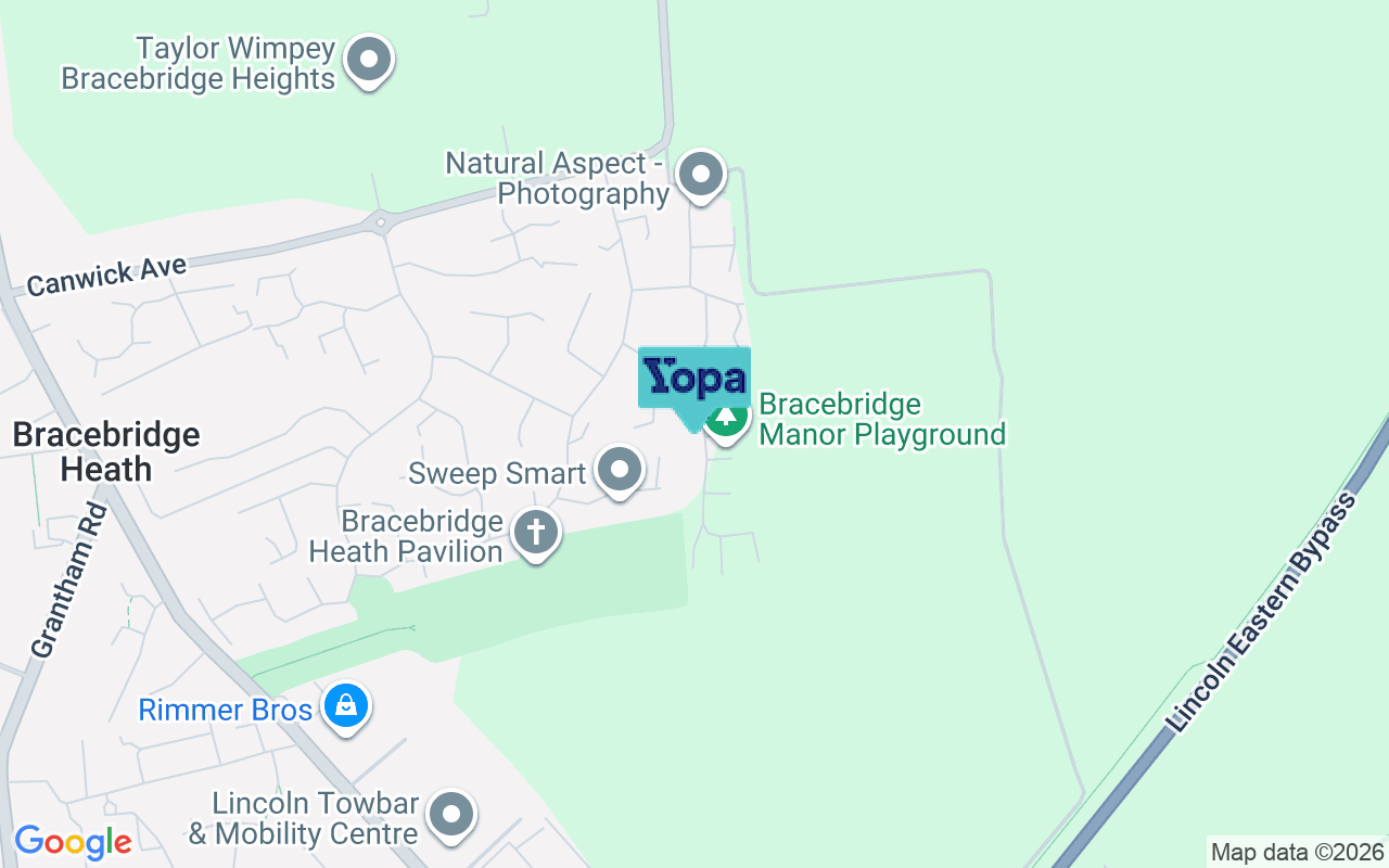 Map showing the location of LN4 2GU