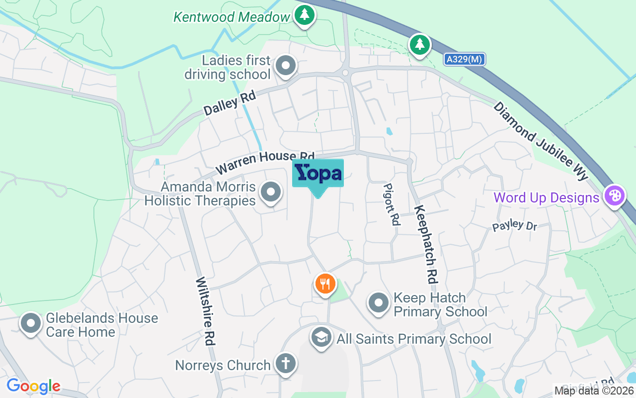Map showing the location of RG40 1PP