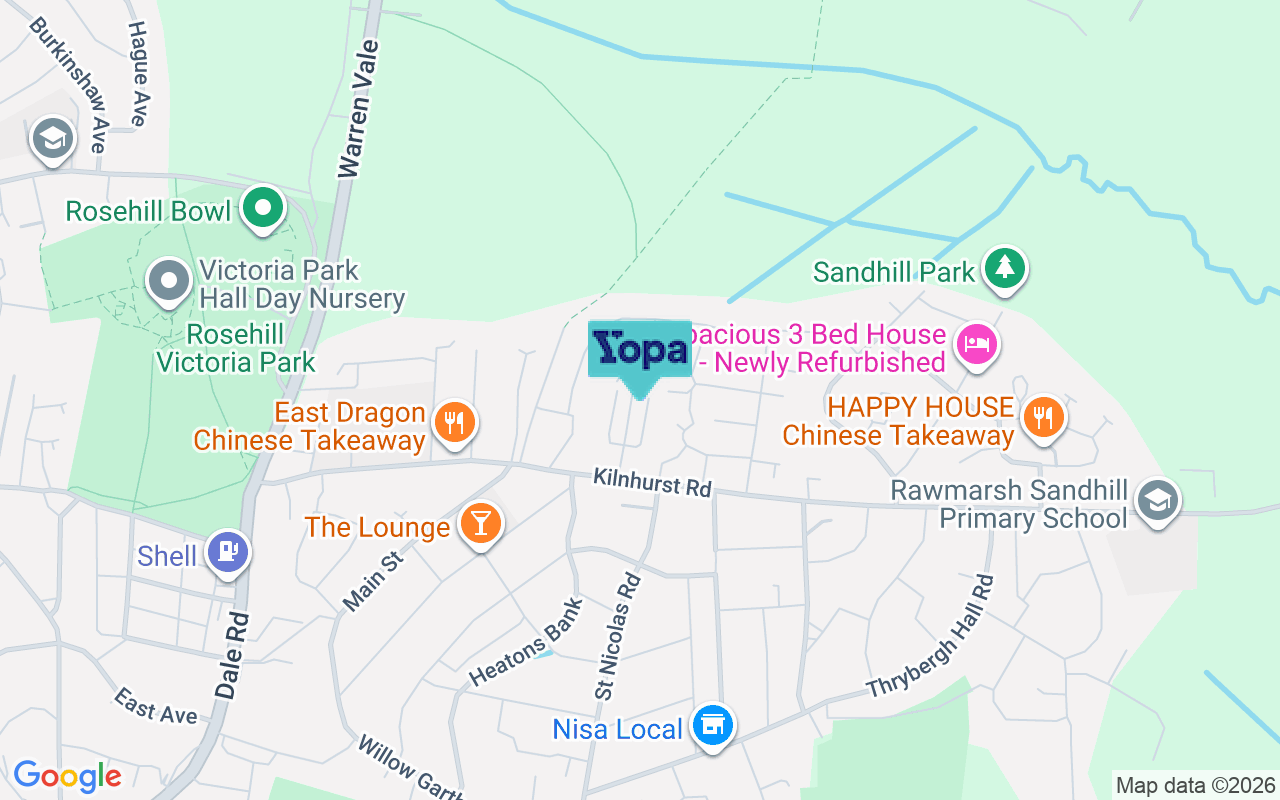 Map showing the location of S62 5NH