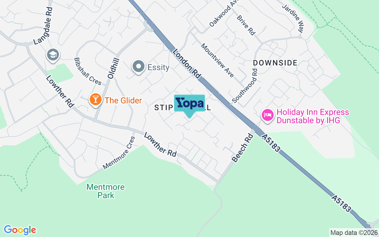 Map showing the location of LU6 3EU