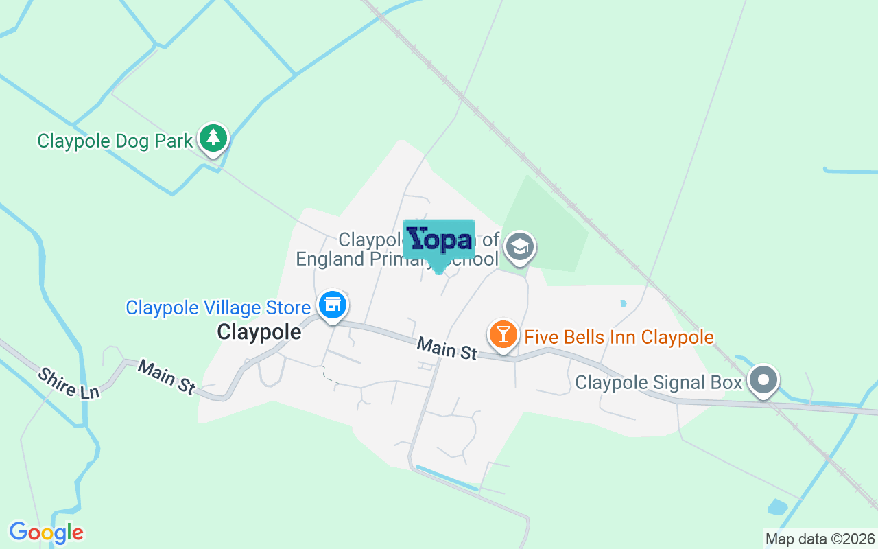 Map showing the location of NG23 5FG