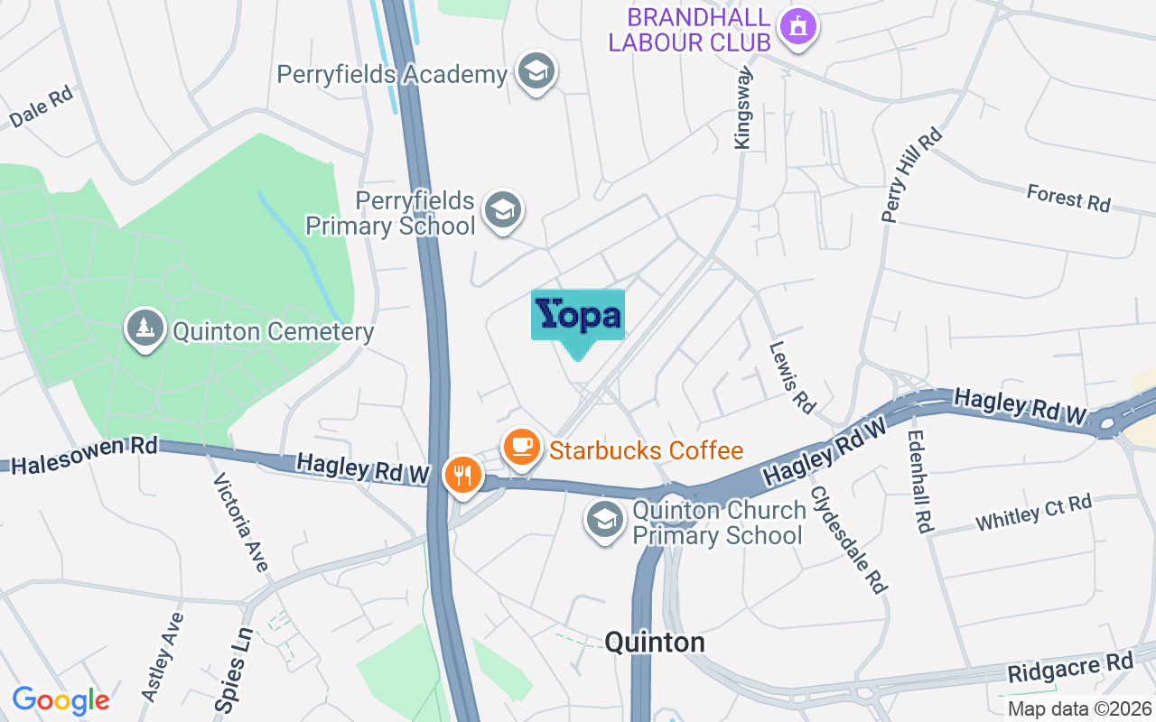 Map showing the location of B68 0QE