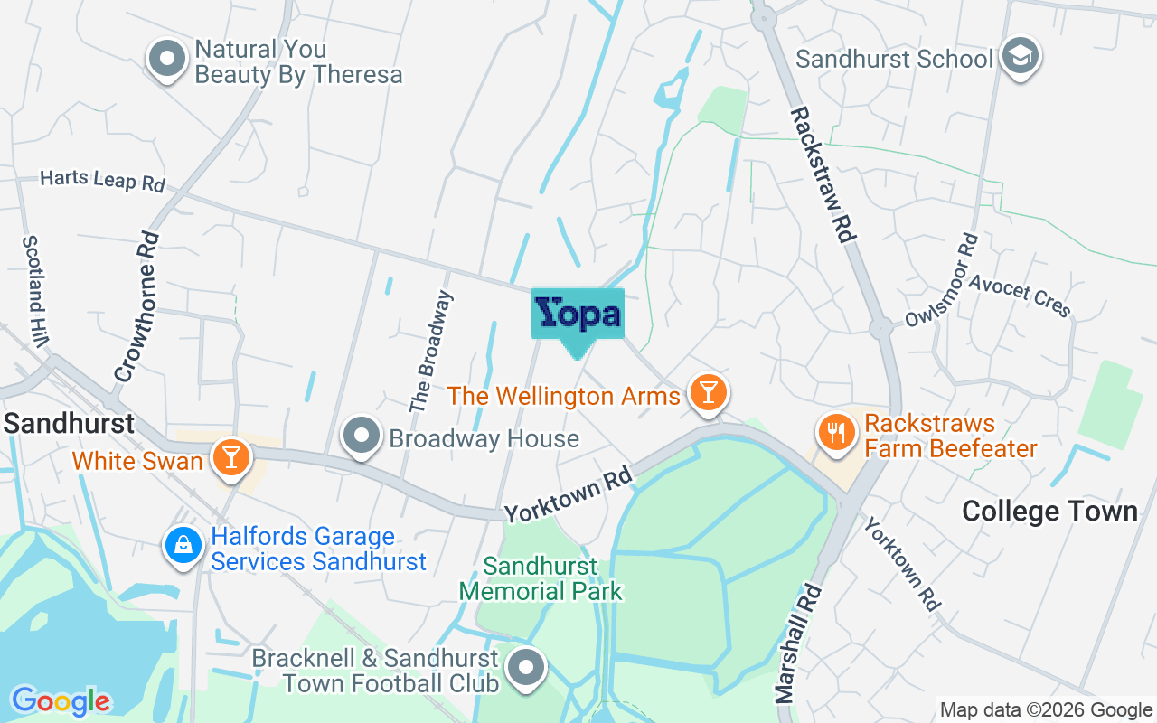 Map showing the location of GU47 9AP