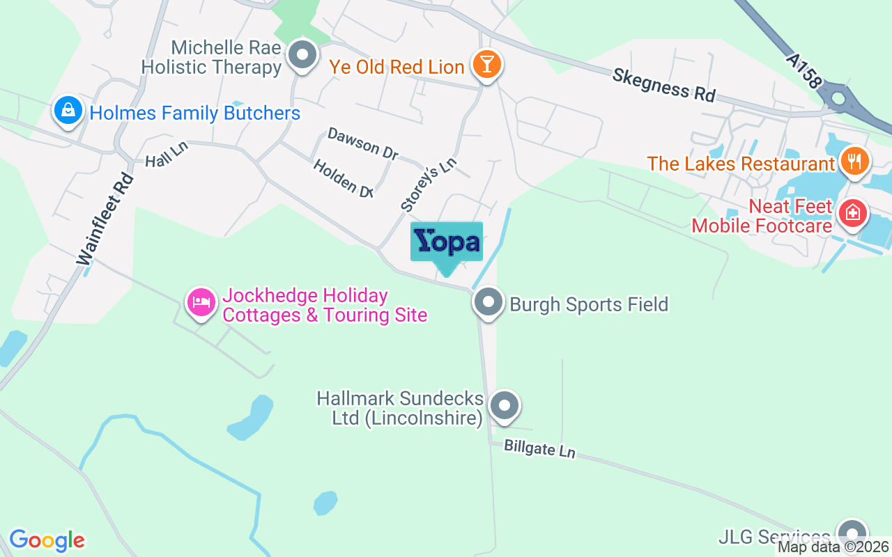 Map showing the location of PE24 5AG