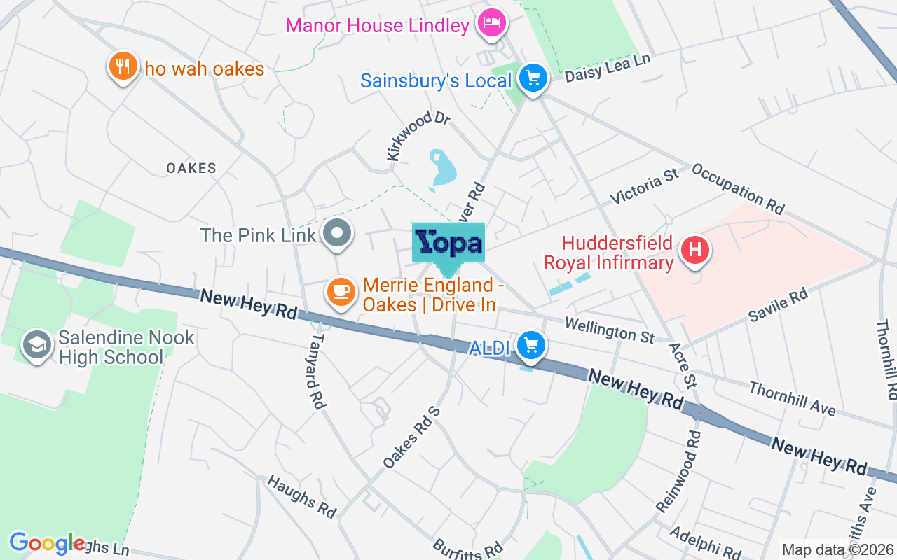 Map showing the location of HD3 3EW