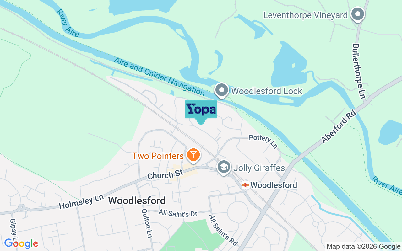 Map showing the location of LS26 8PN