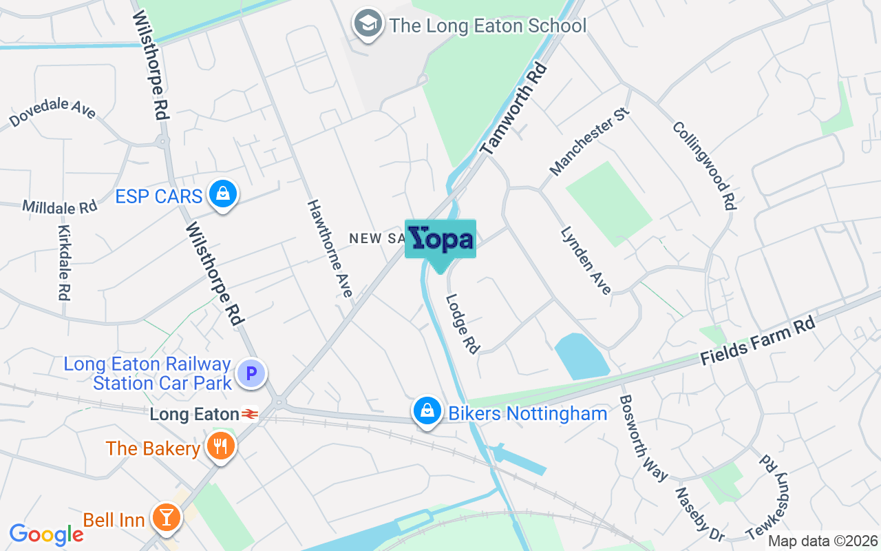 Map showing the location of NG10 1AP