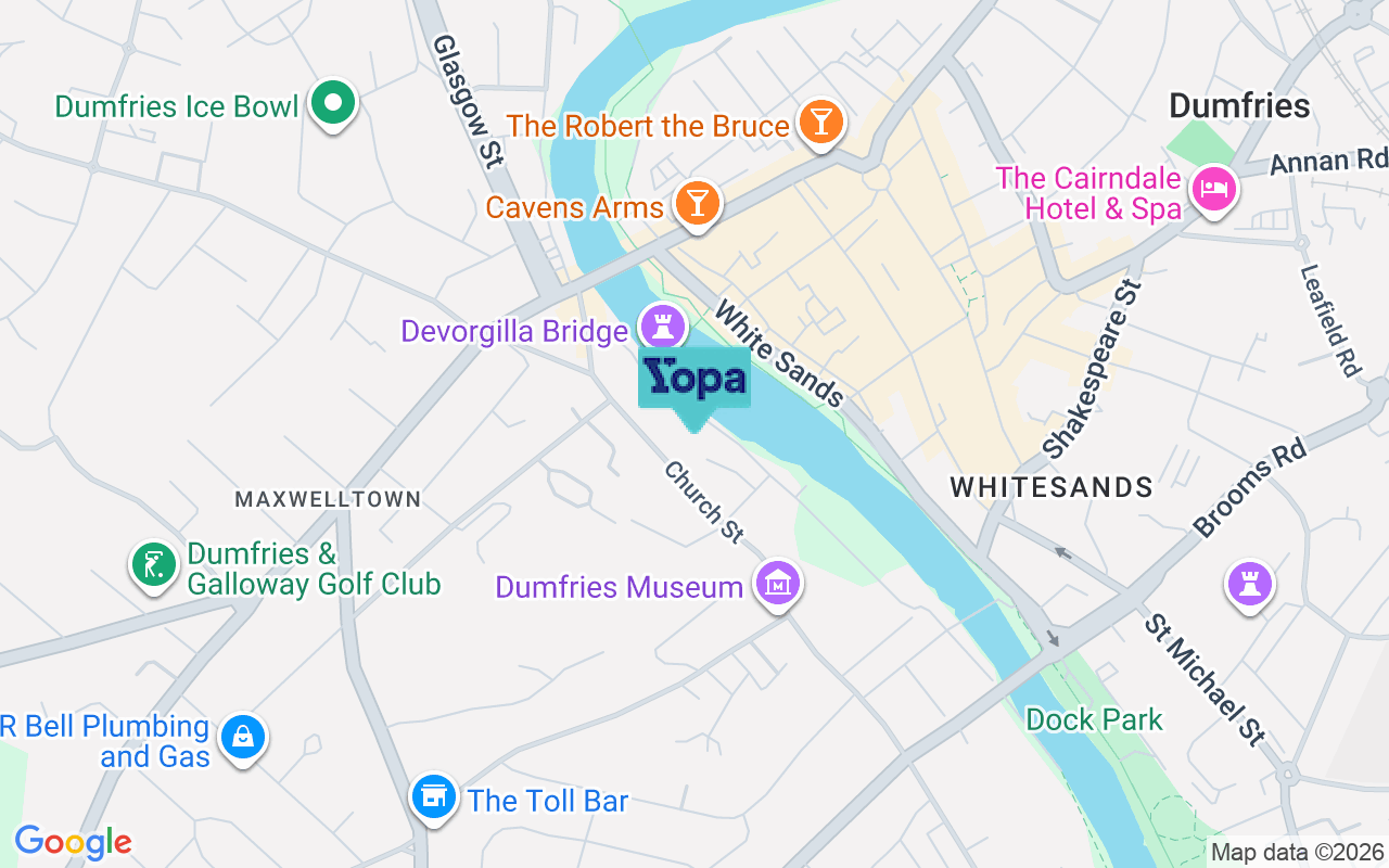 Map showing the location of DG2 7BD