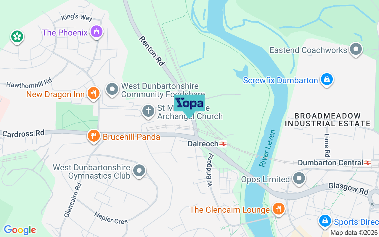 Map showing the location of G82 4JY