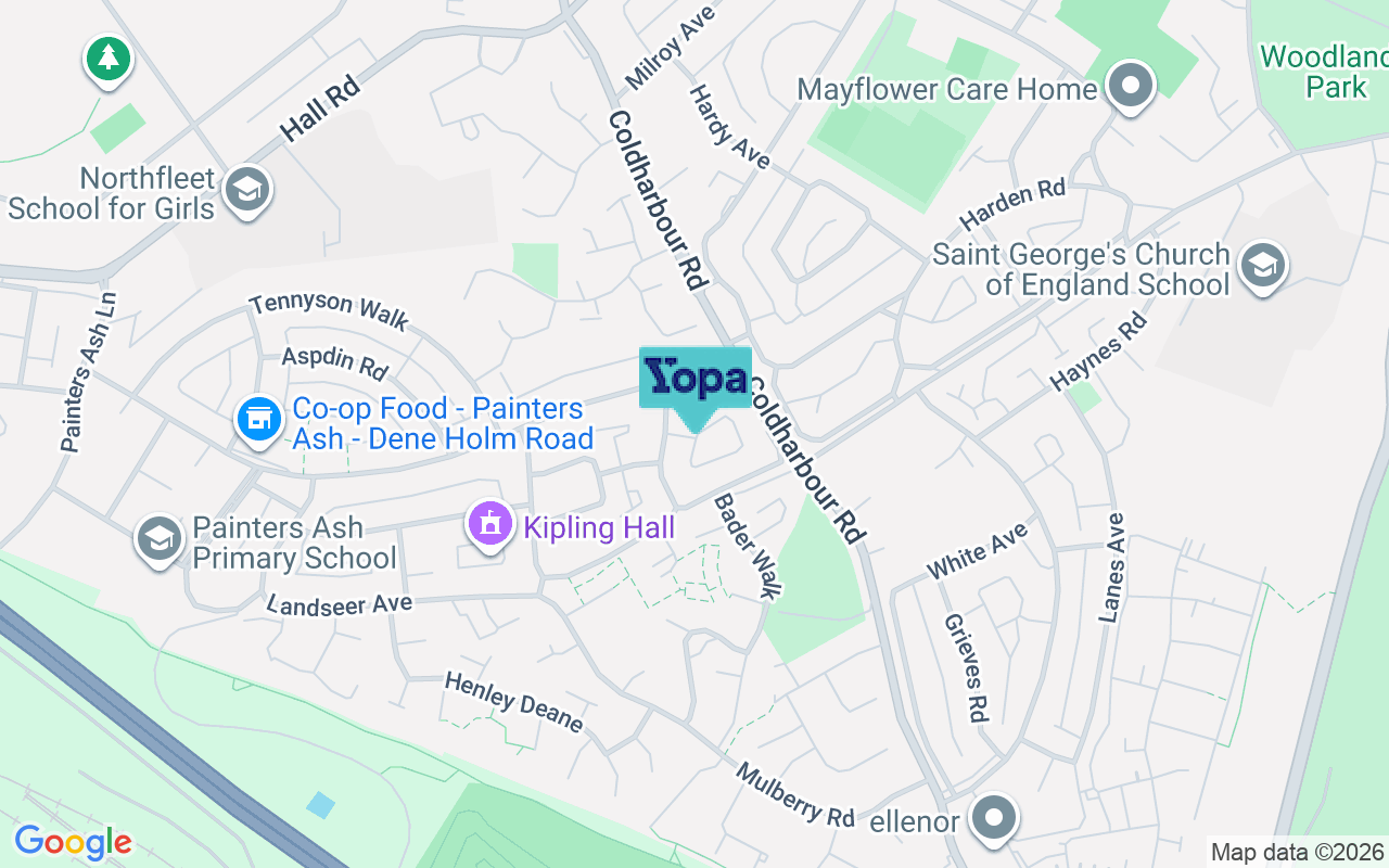 Map showing the location of DA11 8JU