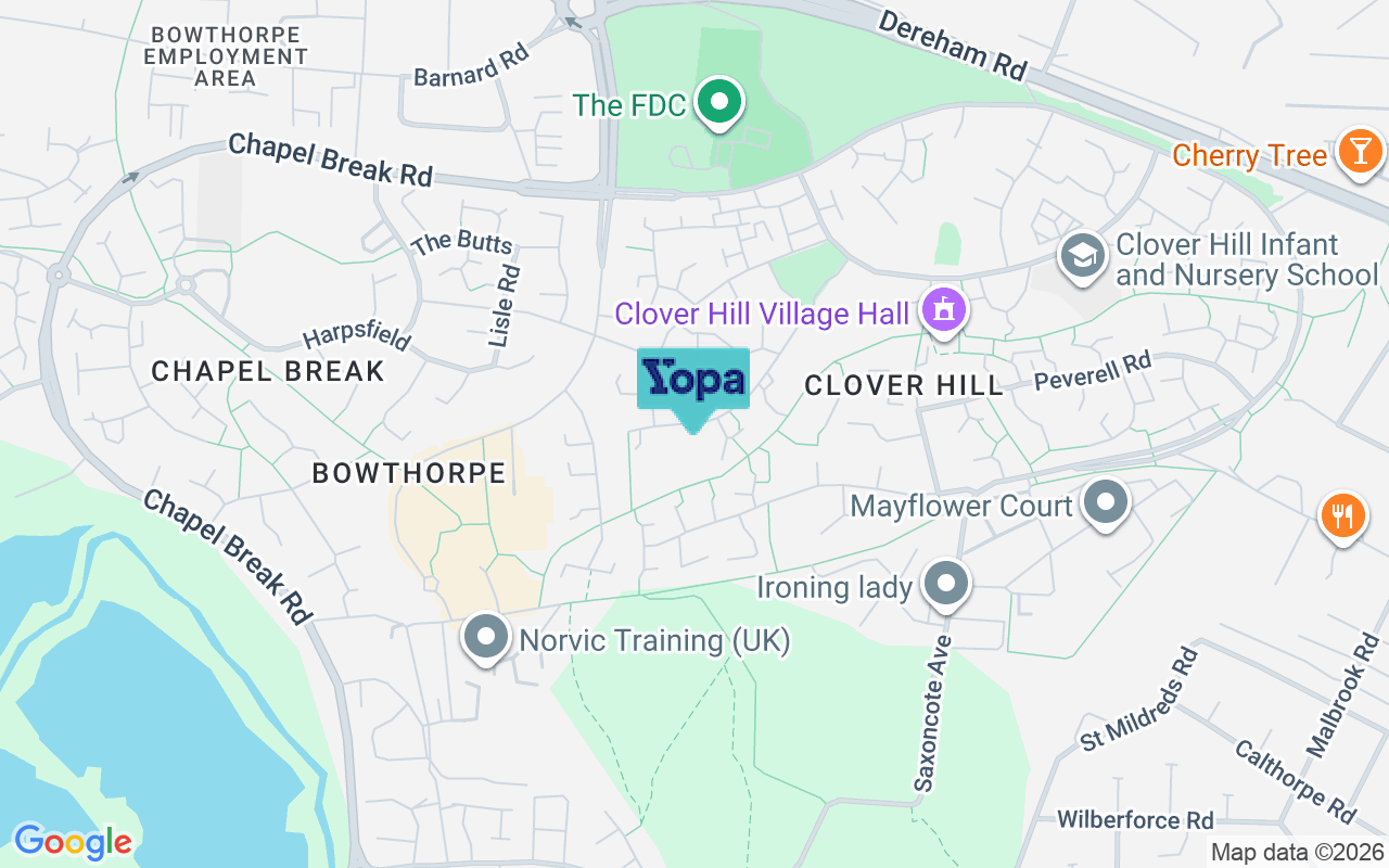 Map showing the location of NR5 9ET