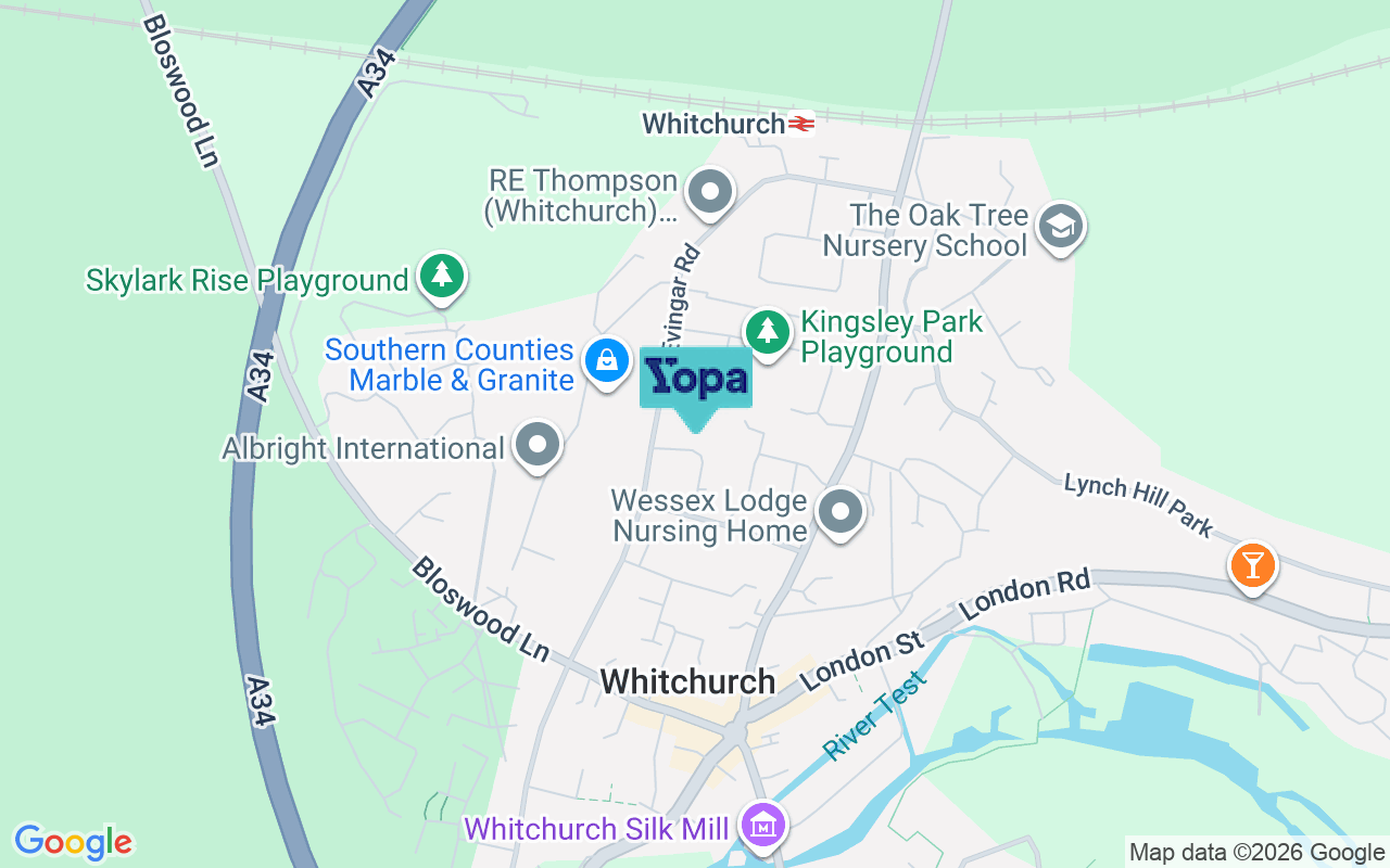 Map showing the location of RG28 7HE