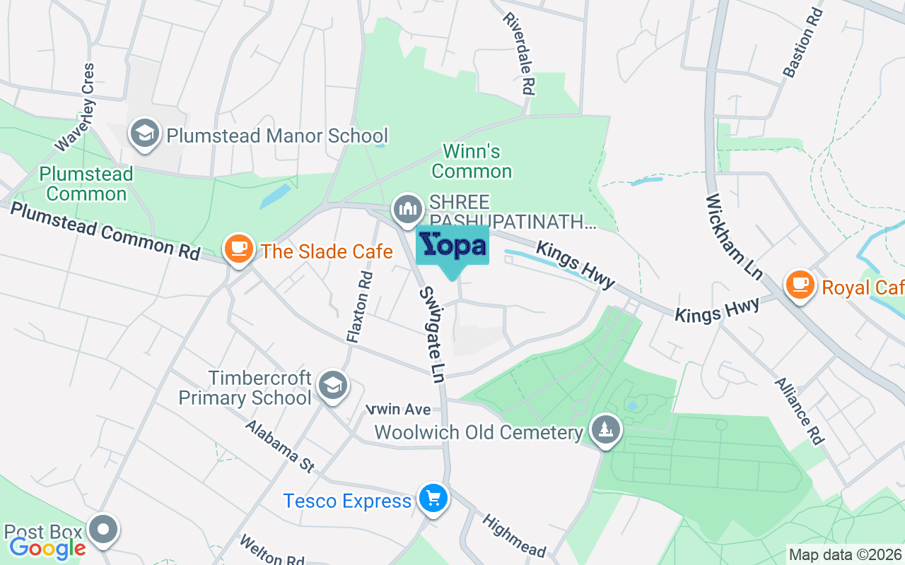 Map showing the location of SE18 2NP