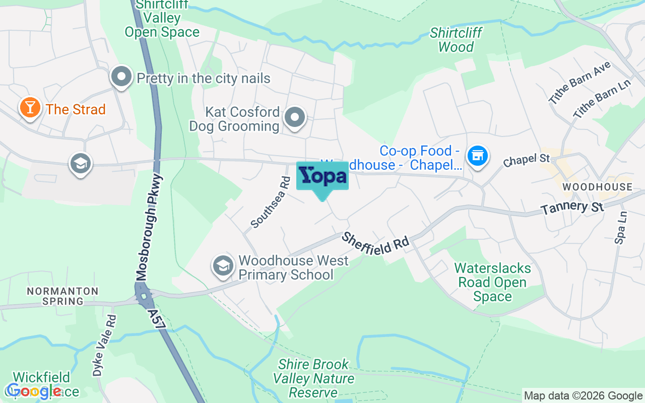 Map showing the location of S13 7EX