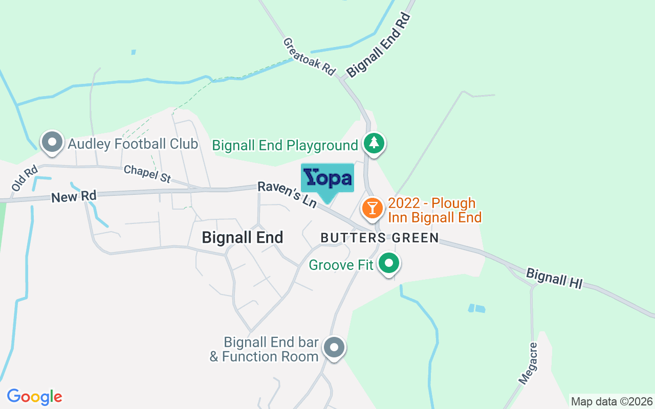 Map showing the location of ST7 8PS