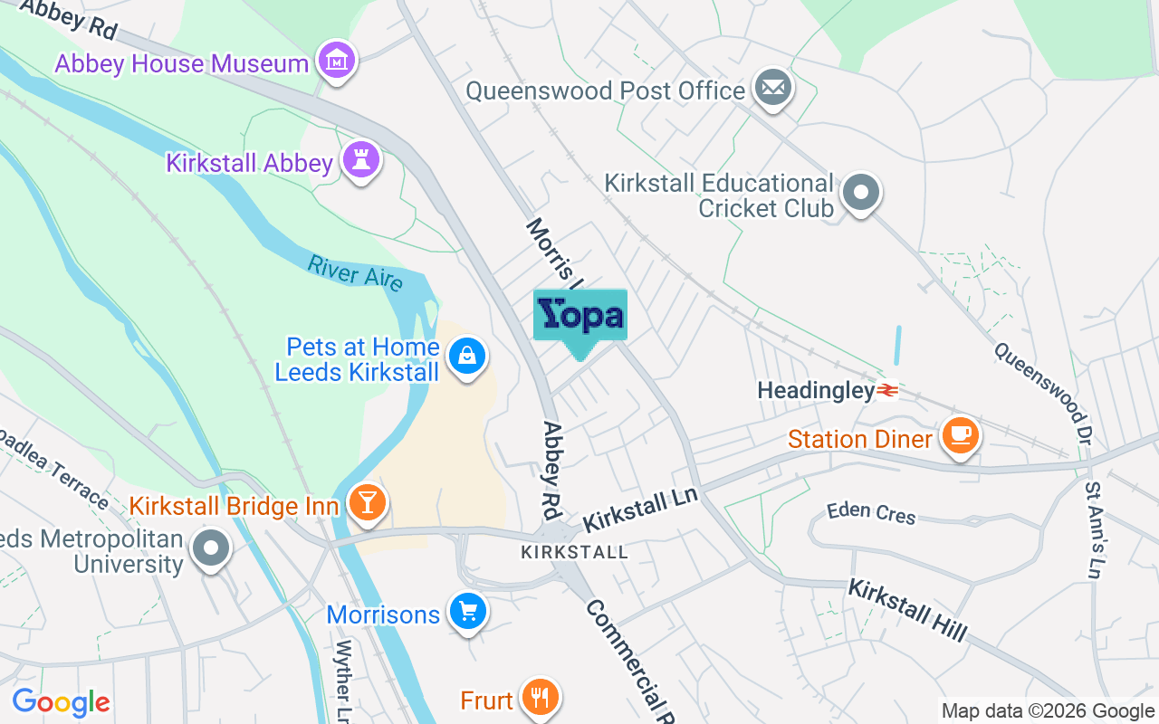 Map showing the location of LS5 3JN