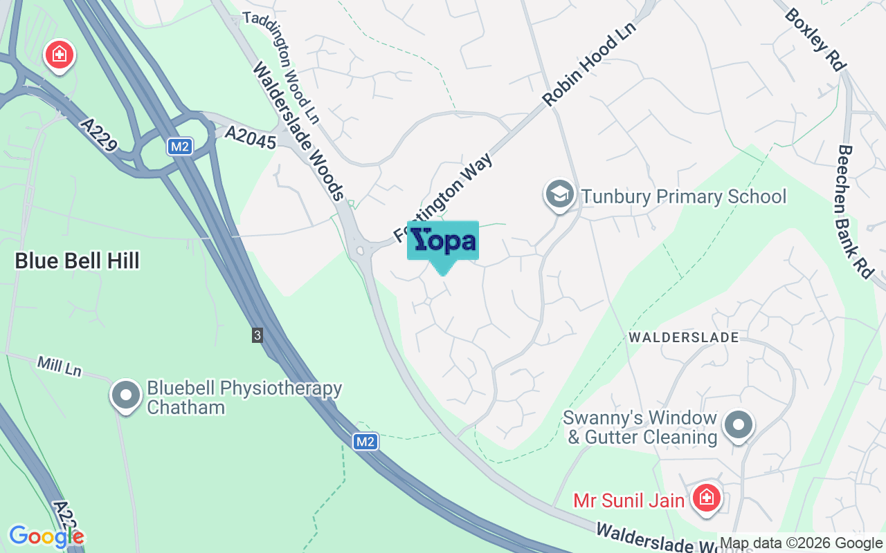 Map showing the location of ME5 9HT