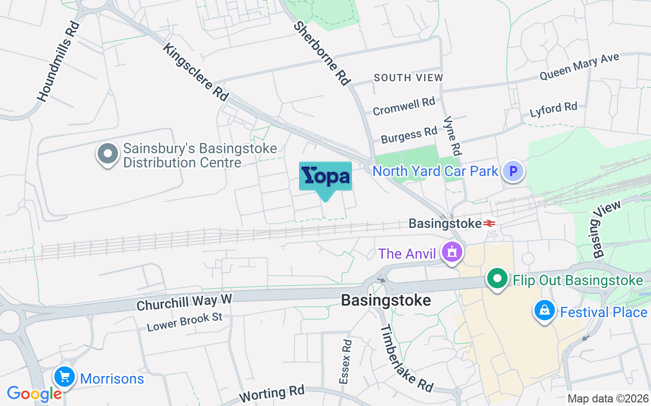 Map showing the location of RG21 6AR