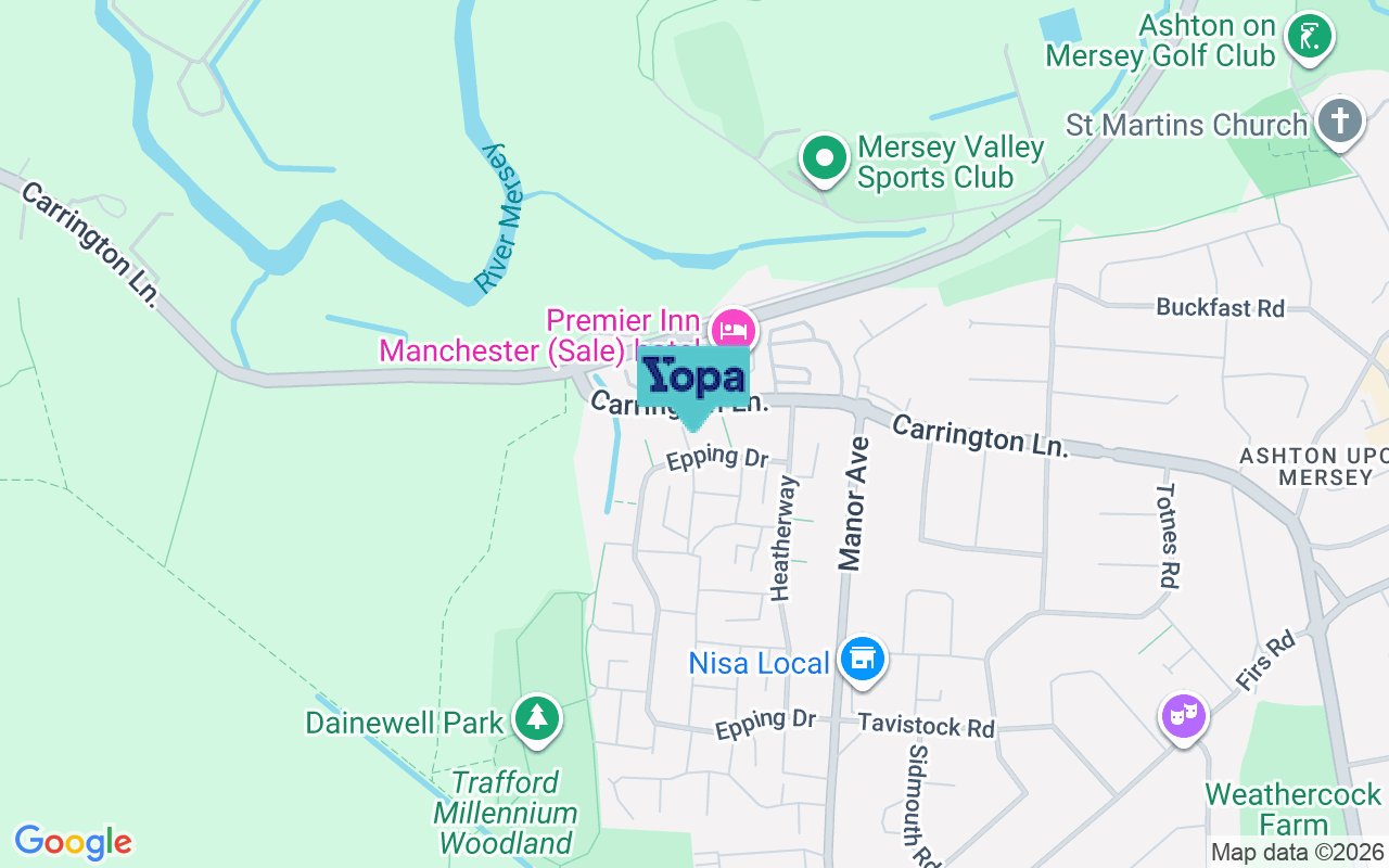 Map showing the location of M33 5LZ