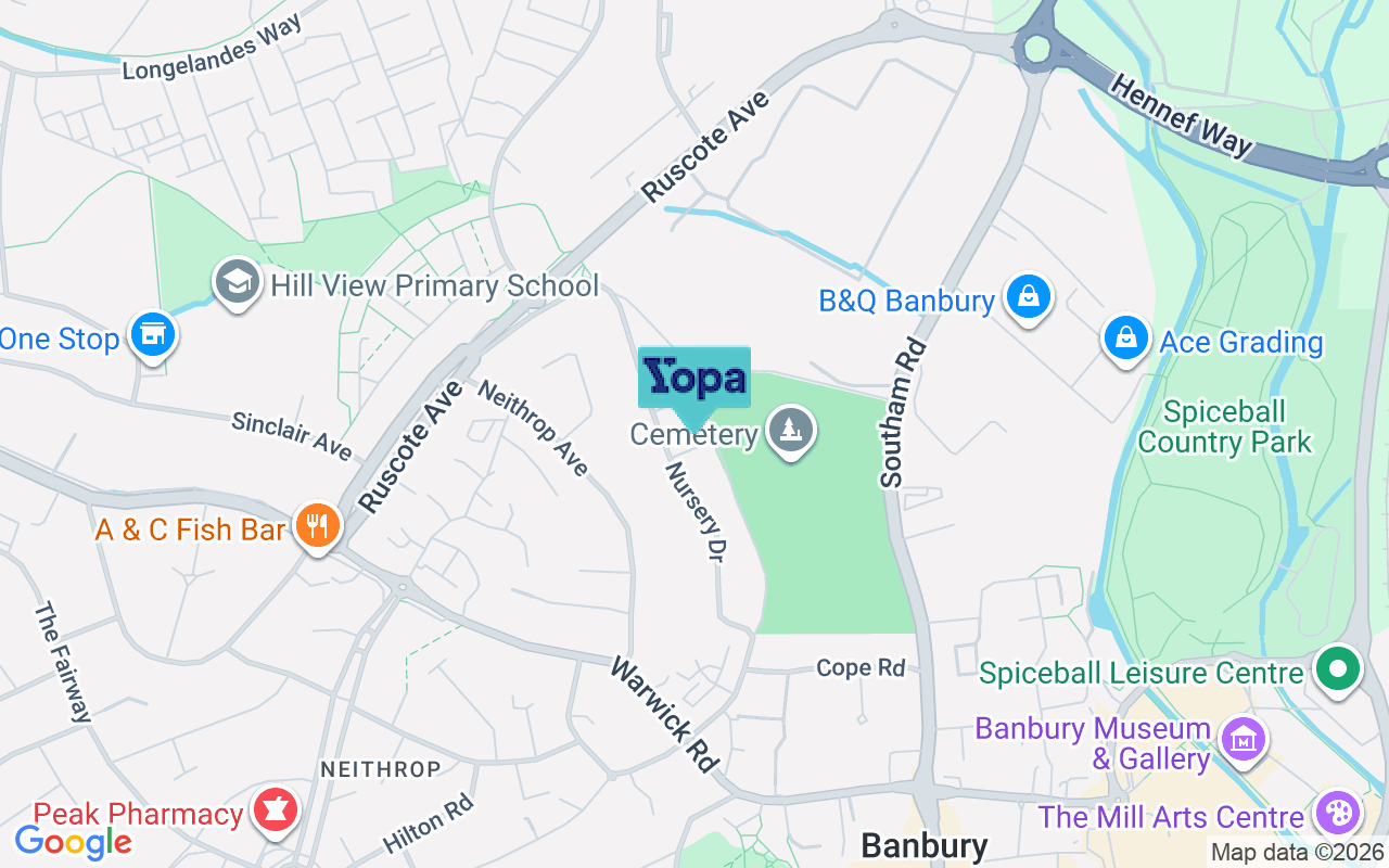Map showing the location of OX16 2LZ