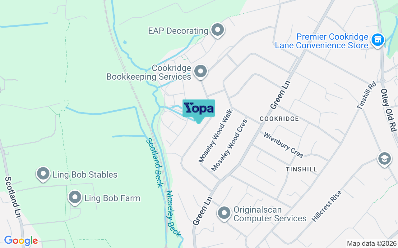 Map showing the location of LS16 7JB