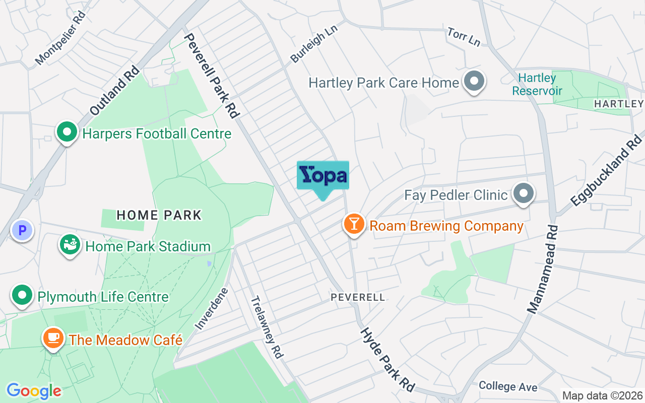 Map showing the location of PL3 4PX