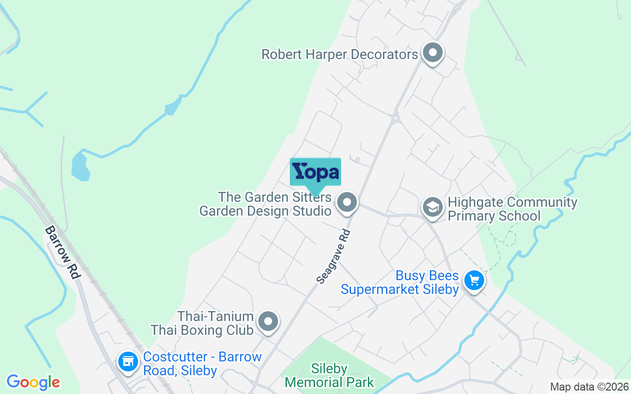 Map showing the location of LE12 7TF