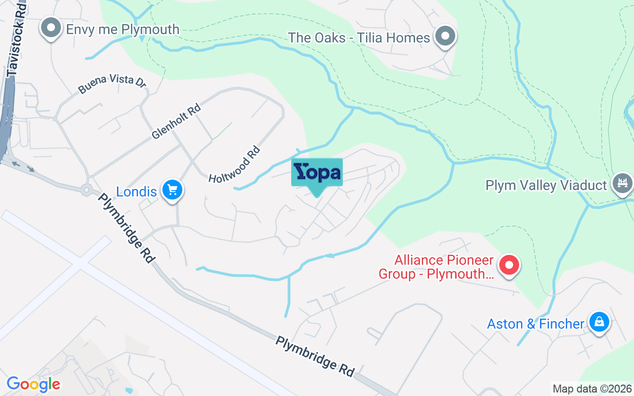 Map showing the location of PL6 7NY