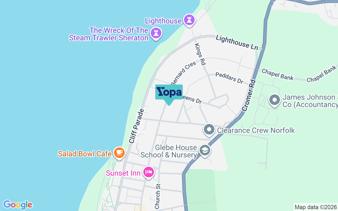 Map showing the location of PE36 6DQ