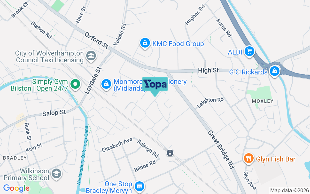Map showing the location of WV14 8NU