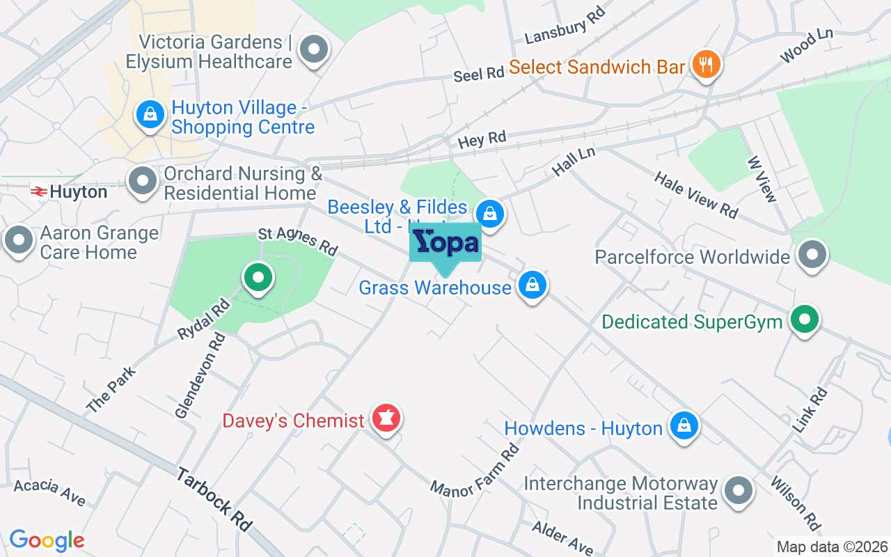 Map showing the location of L36 5AD