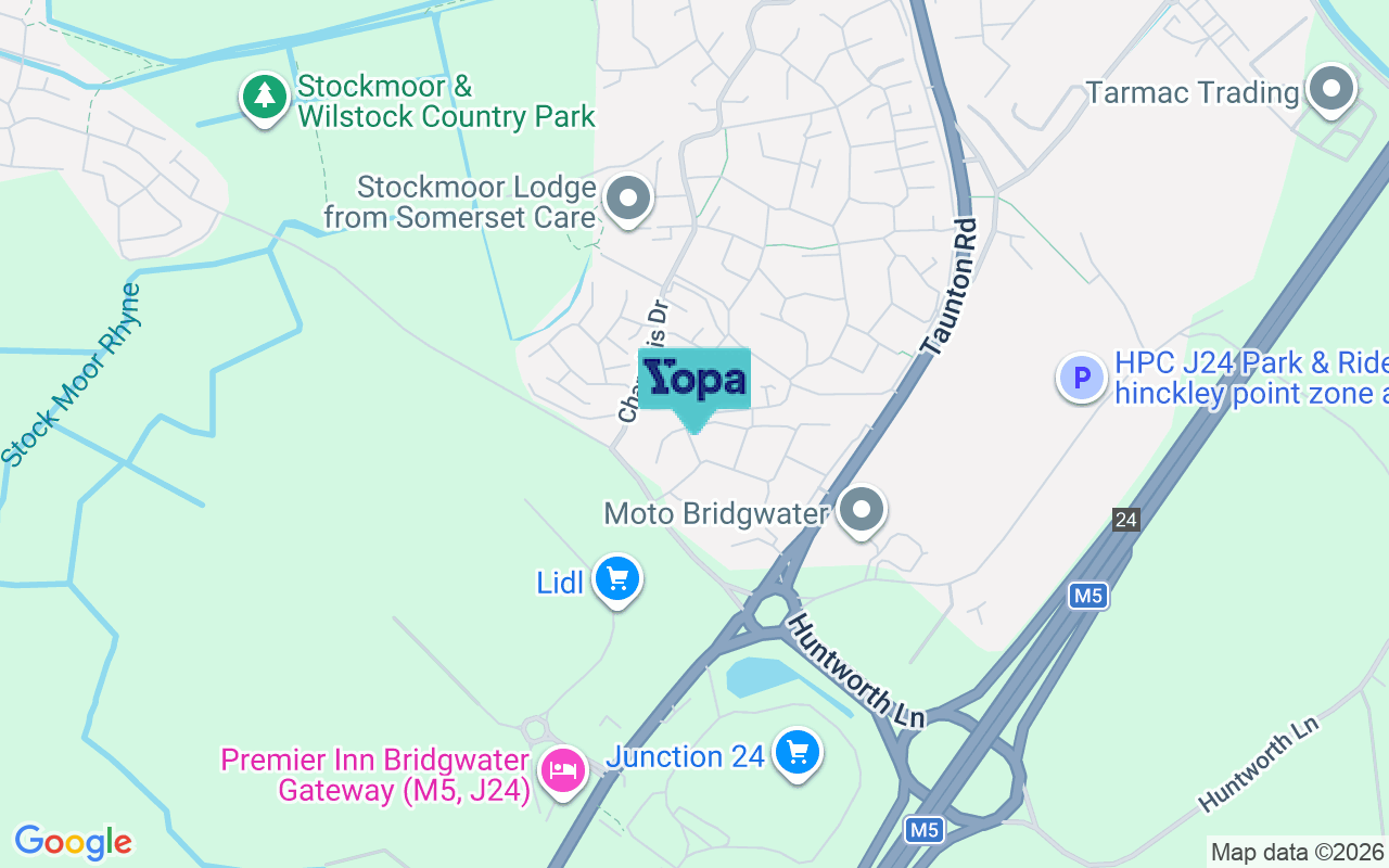 Map showing the location of TA6 6XZ