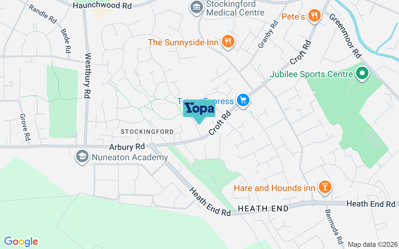 Map showing the location of CV10 7DD