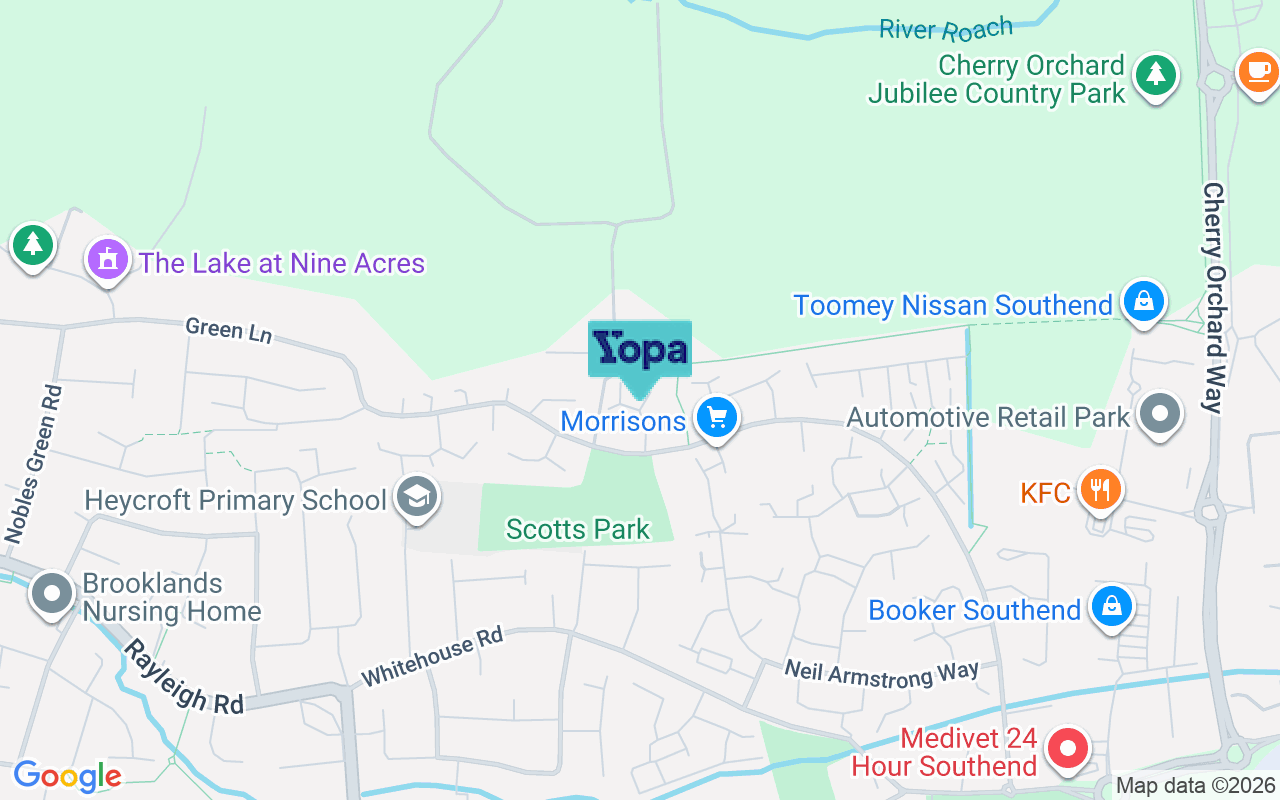 Map showing the location of SS2 6UJ