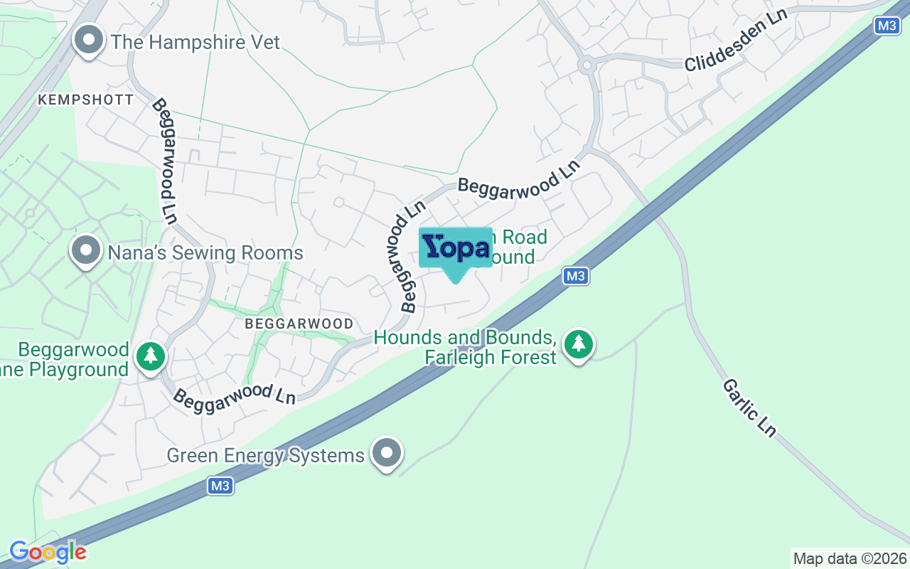 Map showing the location of RG22 4RZ