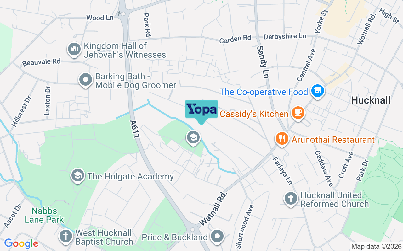 Map showing the location of NG15 6GL