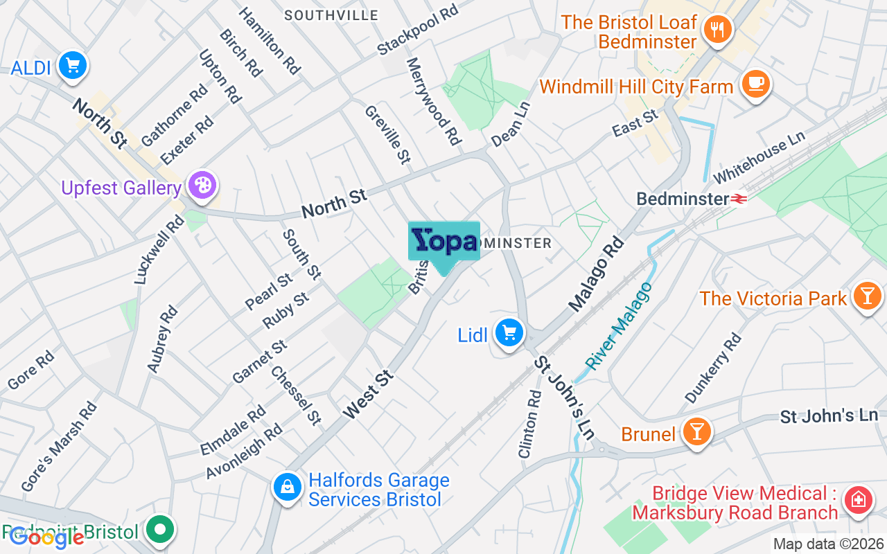 Map showing the location of BS3 3LH