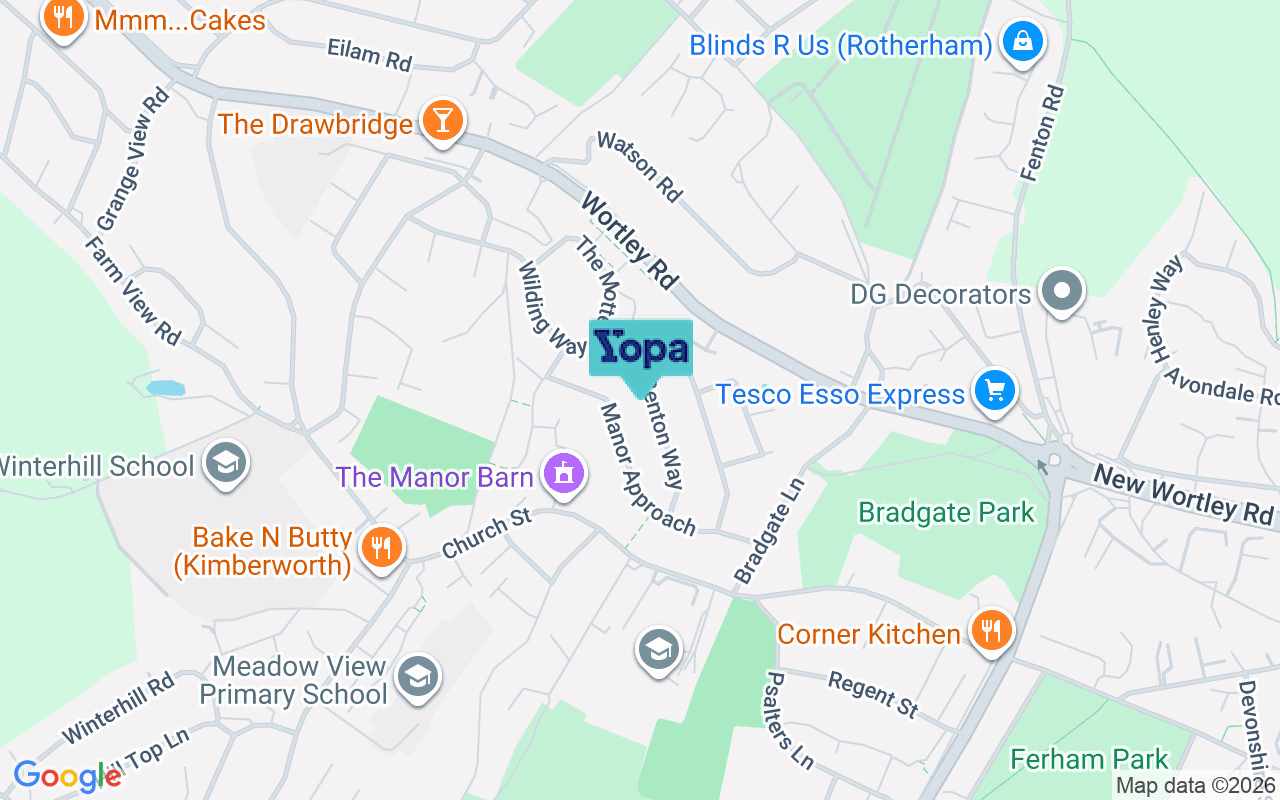 Map showing the location of S61 1QD