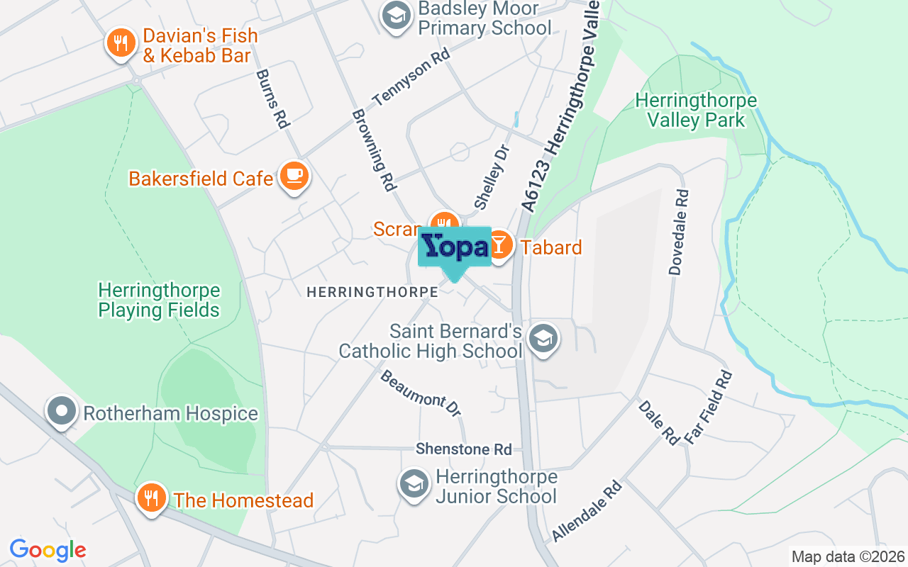 Map showing the location of S65 2NW