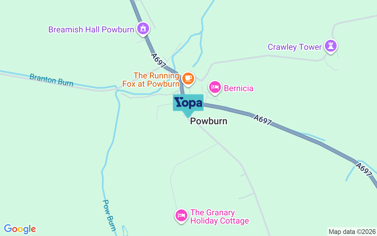 Map showing the location of NE66 4HP