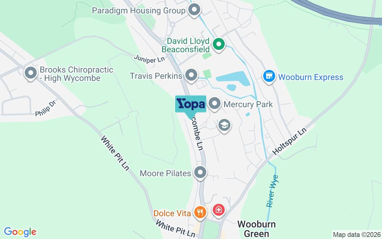 Map showing the location of HP10 0HJ